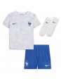 Francie Antoine Griezmann #7 Venkovní dres pro děti MS 2022 Krátký Rukáv (+ trenýrky)